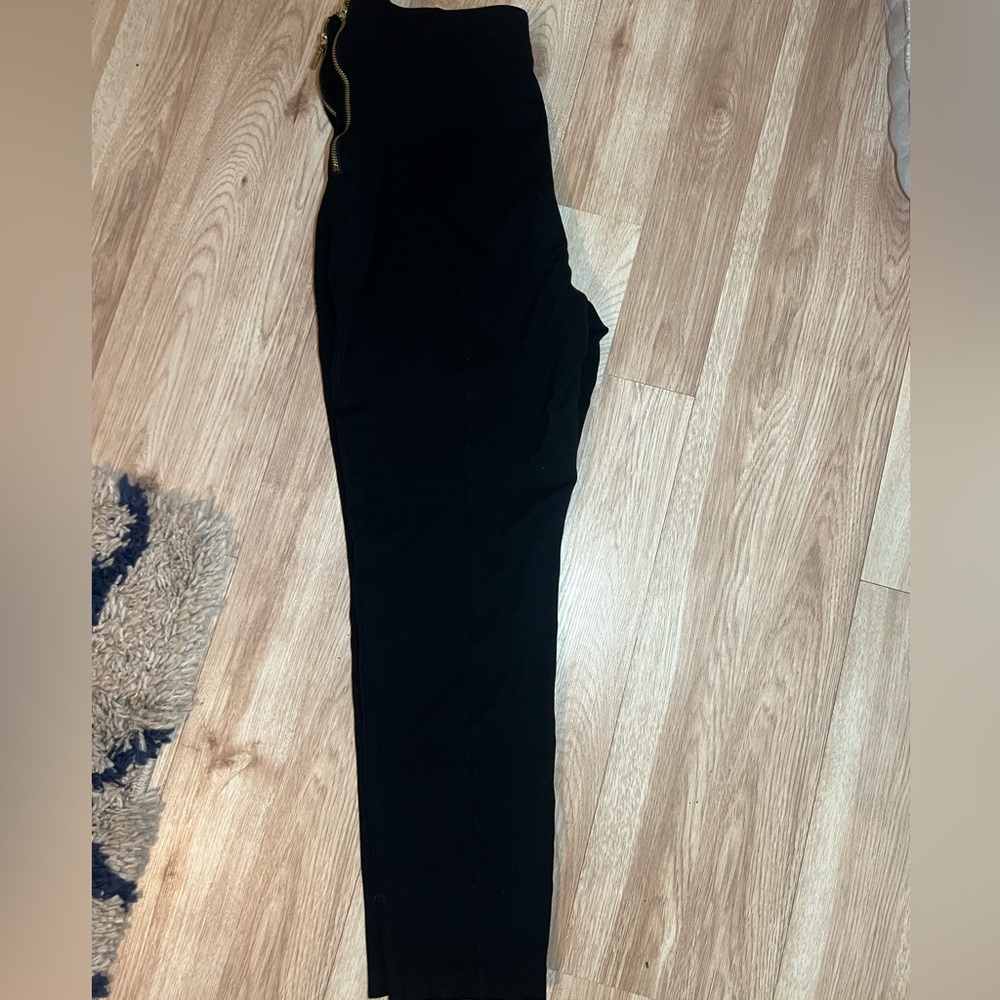 INC International Concepts Women’s Black Pleated Front Pants Size 16 Side Zip
